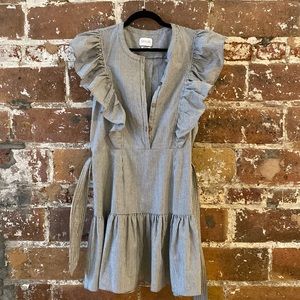 Saylor striped tie dress